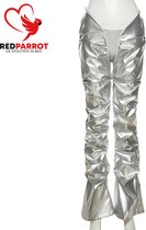 Zilveren Erotische broek van prachtig Design | Glanzende sexy vrouwen broek zilver| Erotisch | Rollenspel | Festival | Hoge kwaliteit | Oversized