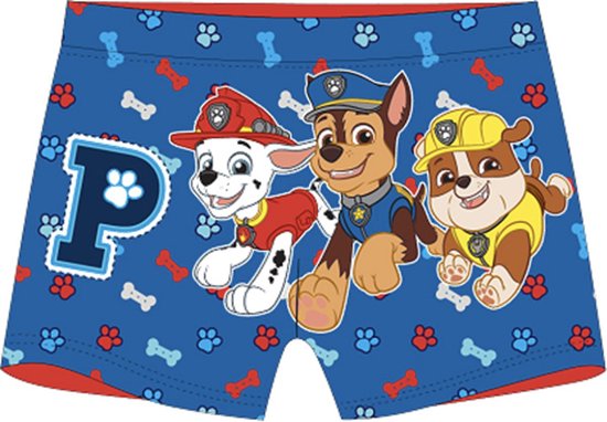 Paw Patrol Zwembroek Blauw/Rood Maat 110/116