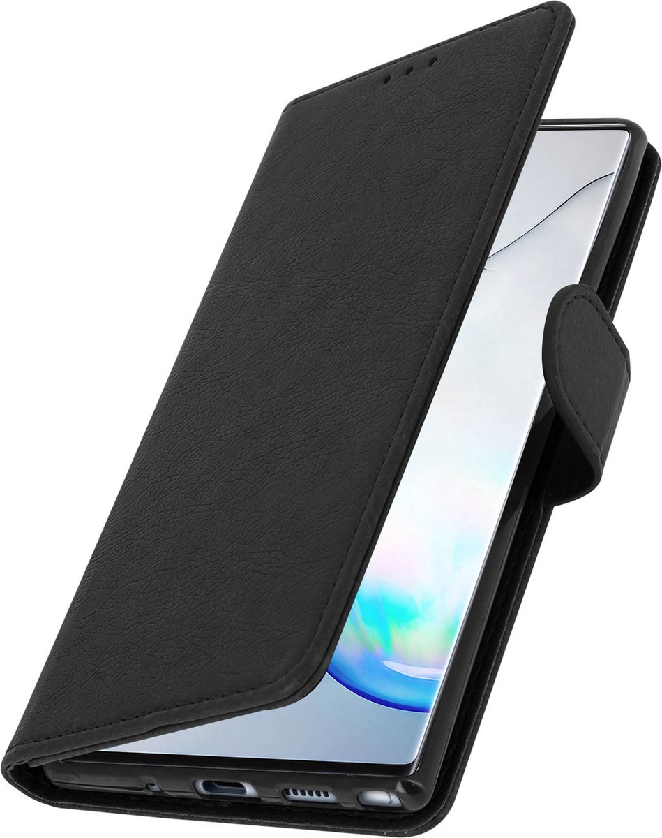 Geschikt voor Samsung Galaxy Note 10 Plus Bookcover Video Support Functie zwart