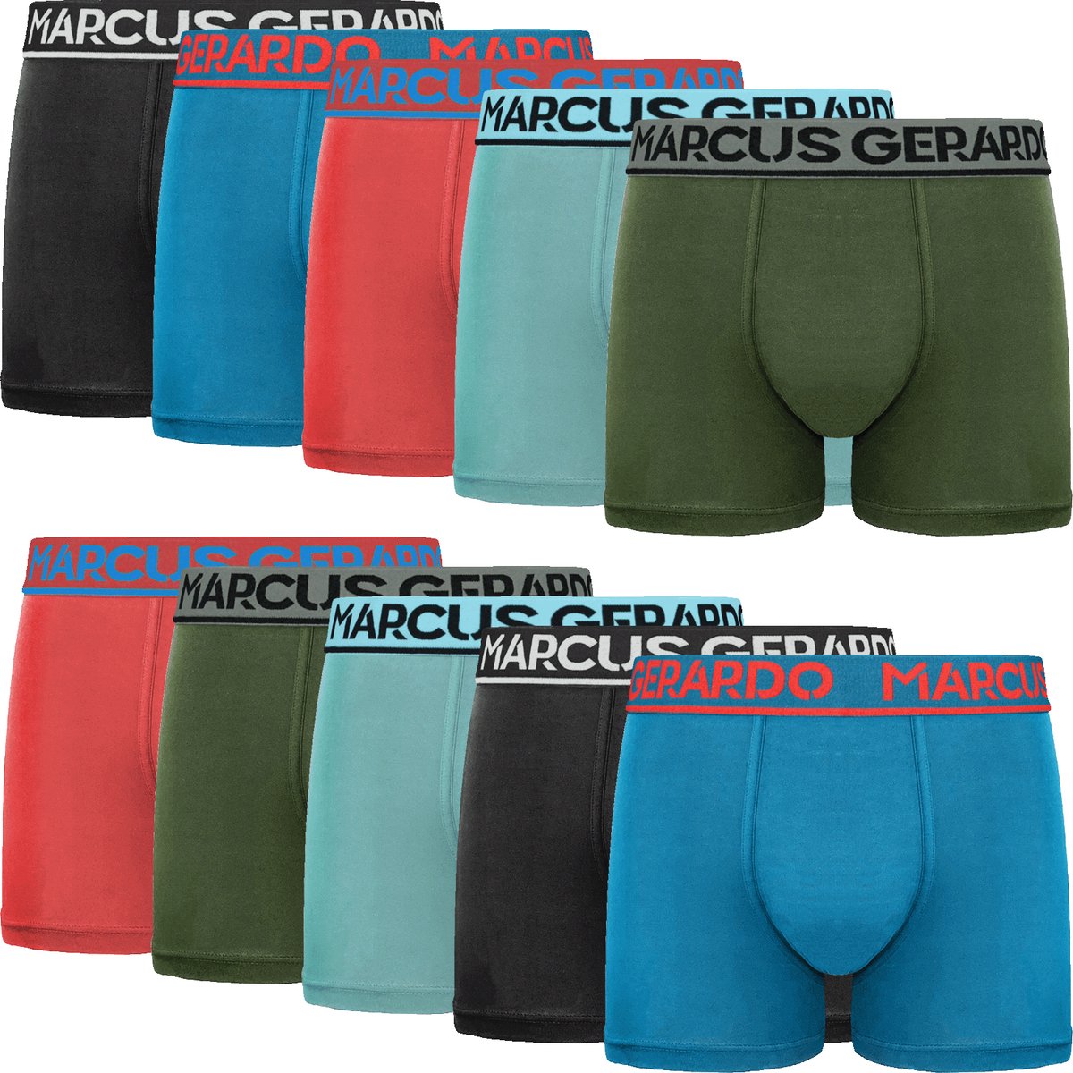 Marcus Gerardo - 10-pack - boxershorts heren - katoen onderbroek heren - maat XXL