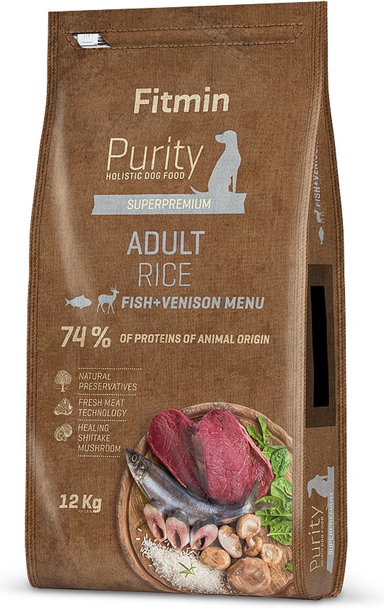 FITMIN FITMIN Purity Rice Adult Vis en Hert 12 kg