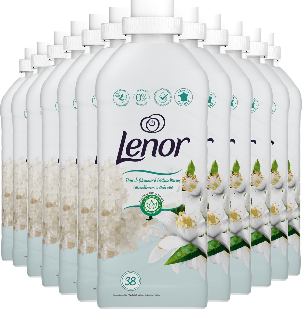 Goedkoopste Lenor Limoenbloesem & Zeezout - Wasverzachter - 12 x 38 Wasbeurten Voordeelverpakking