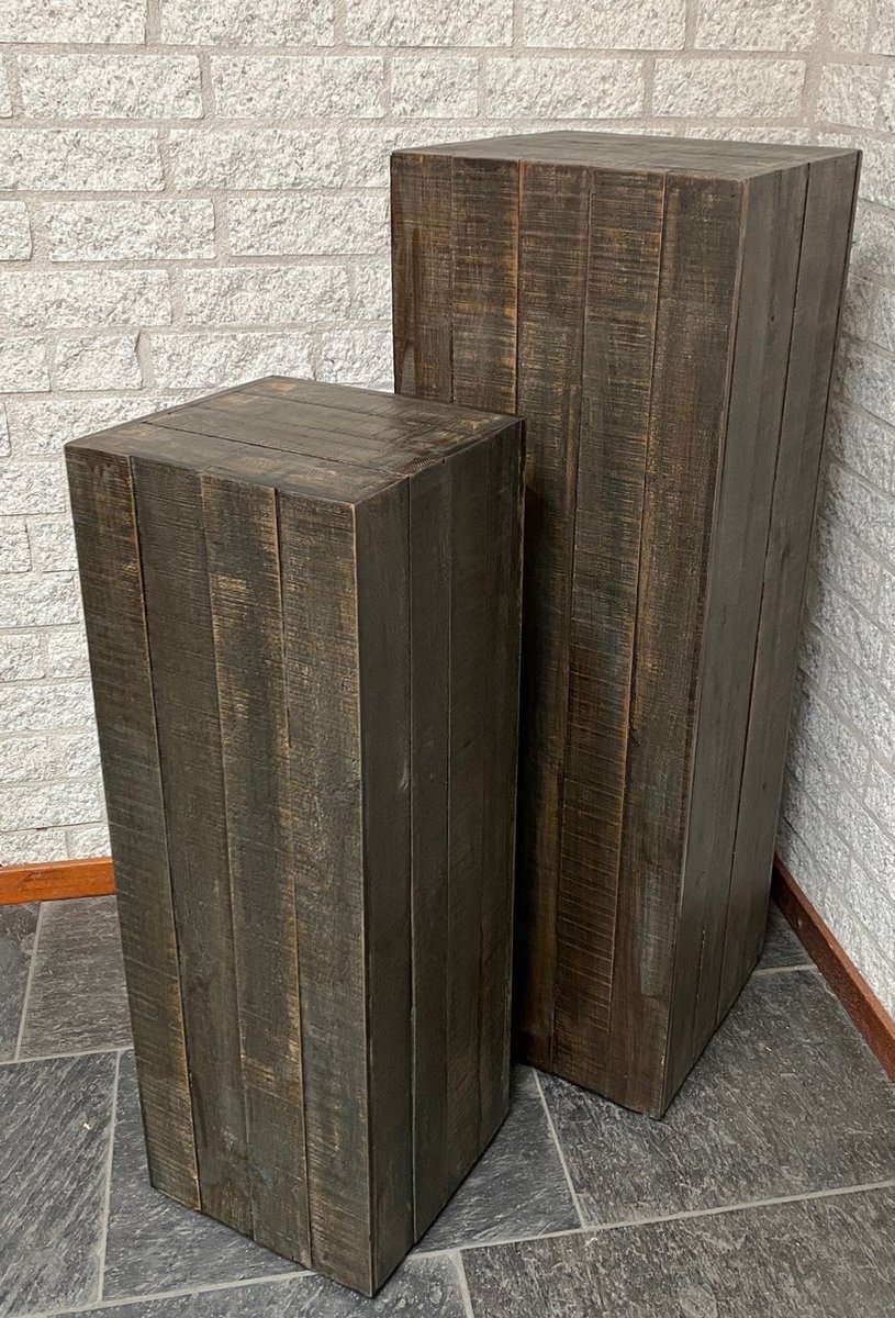 zuil/sokkel/pilaar hout 34x34x100 cm
