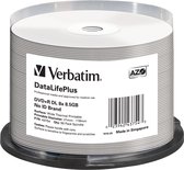 Verbatim DVD+R 8,5Gb=Dual Layer 8x wide thermal printable, Cakebox van 50 stuks(43754)