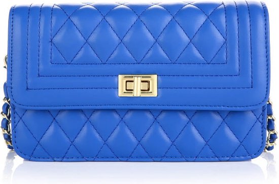 Schoudertas Loïs zwart - tas van imitatieleer - glans - croco - BG565