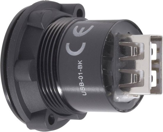 TRU COMPONENTS USB-01-BK USB-inbouwbus 2.0 USB-bus type A naar USB-bus ...