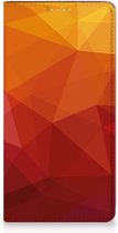 Stand Case geschikt voor Samsung Galaxy A54 Polygon Red