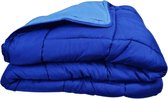 Warme deken voor op de bank Licht blauw / Donker blauw