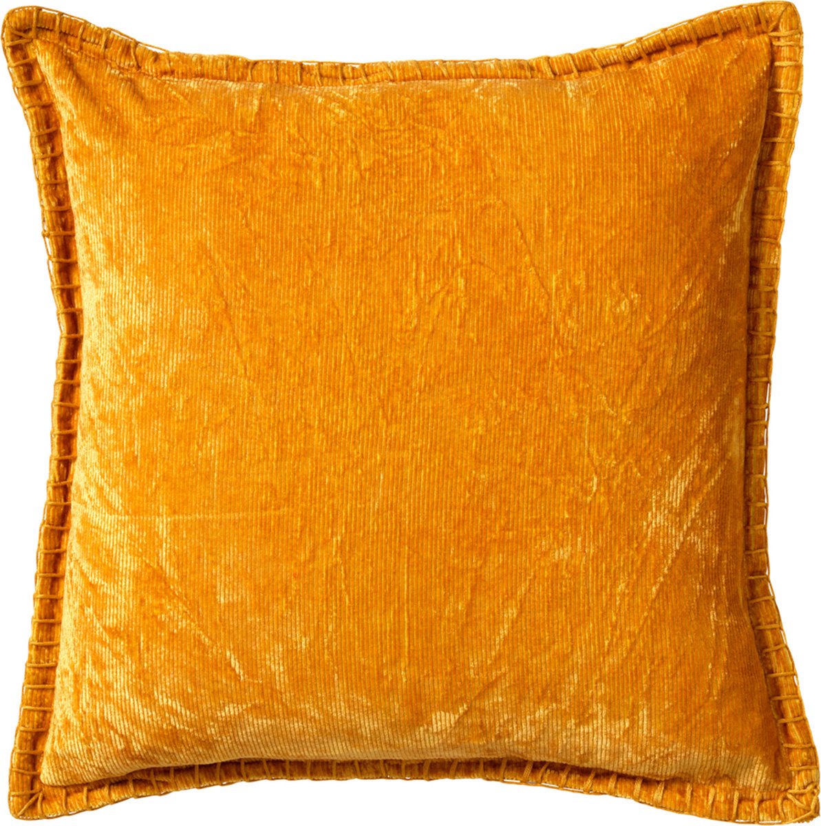 Dutch Decor REBEL - Sierkussen velvet 45x45 cm Golden Glow - geel - Inclusief binnenkussen