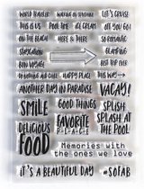 ECD Clear stamps Vacay phrases