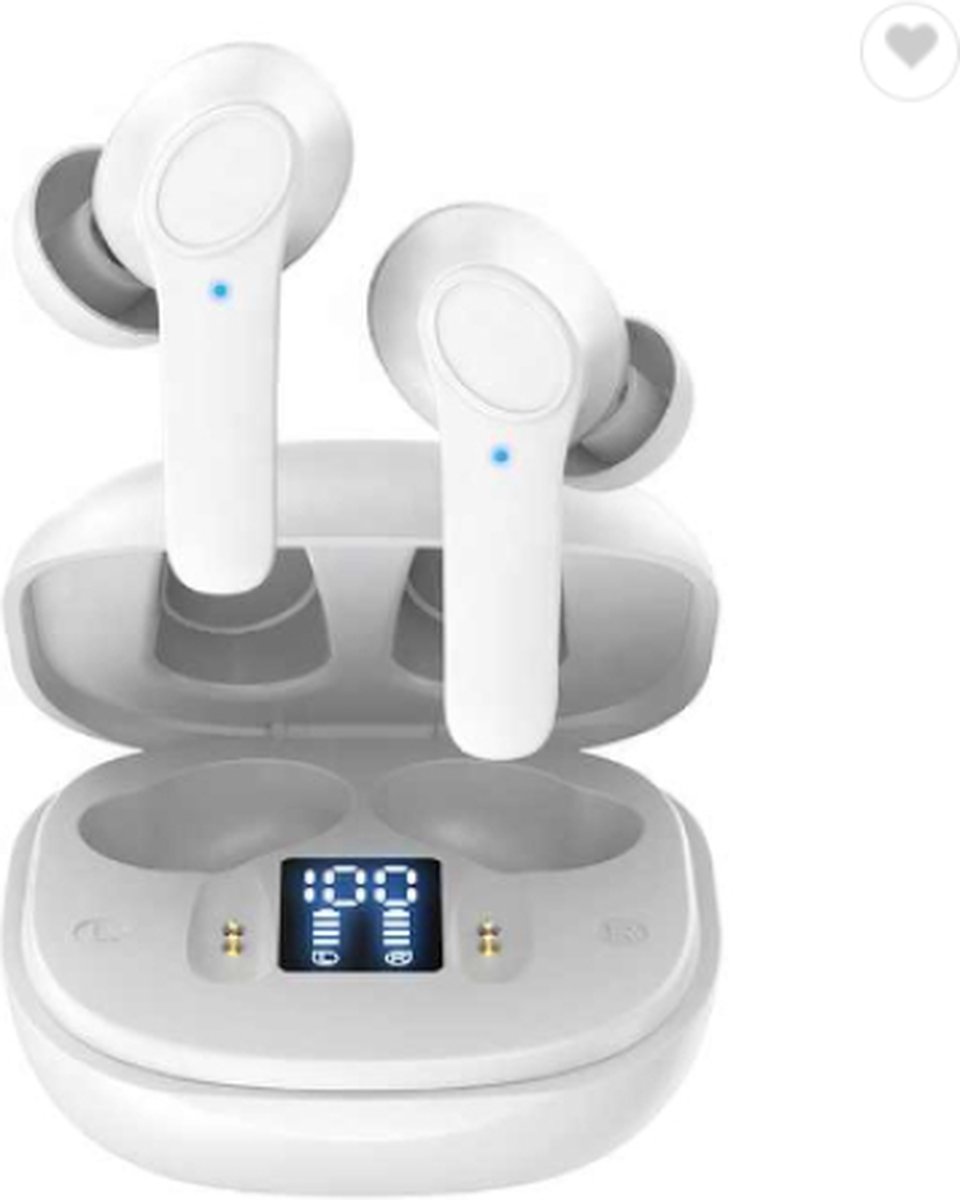 Draadloze oordopjes - earbuds - USAMS IA04 - Bluetooth 5.0 - Mini TWS draadloze koptelefoon met oplaadvak (blauw)