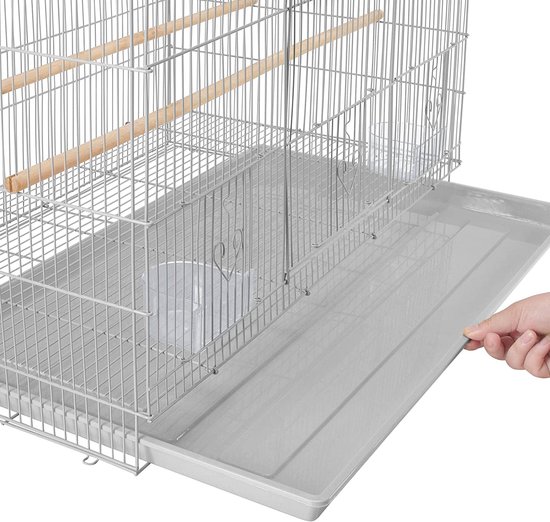 Yaheetech Stapelbare Brede Vogelkooi, Vliegkooi Met Zitstangen Voor Papegaaien, Zittafels En Andere Vogels 76 X 455 X 455 Cm