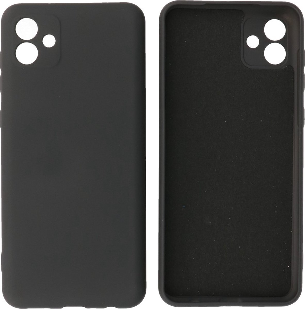Hoesje Geschikt voor Samsung Galaxy A04 - Fashion Telefoonhoesje Backcover - Siliconen Hoesje - Zwart