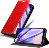 Cadorabo Hoesje voor Xiaomi Pocophone F1 in APPEL ROOD - Beschermhoes met magnetische sluiting, standfunctie en kaartvakje Book Case Cover Etui
