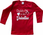 Stijlie kids Valentijnsdag Daddy is my Valentine shirt maat 92
