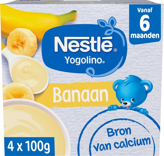 Nestlé Yogolino Banaan - Babytoetje - Babyvoeding Tussendoortjes - 6+ maanden - 6 stuks 4x100g (24 porties) van NeS — afbeelding 4