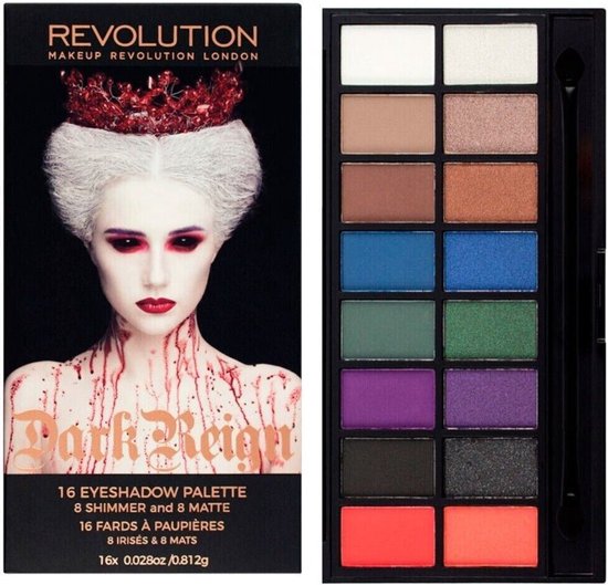 Makeup Revolution Shimmer & Matte Oogschaduw Palette - Dark Reign | bol.com
