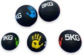 Padisport - Medicijnbal - Medicine Ball - Gewichtsbal - Medicijnbal Set 1 Kg - Gewichtsbal Set - Krachtbal Set - Krachtbal 3 Kg - Medicijnbal Set 1 En 3 En 5 En 7 En 9 Kg