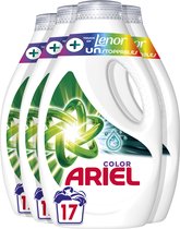 Ariel Vloeibaar Wasmiddel +Touch Van Lenor Unstoppables - Kleur - 4 x 17 Wasbeurten - Voordeelverpakking