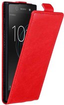 Cadorabo Hoesje geschikt voor Sony Xperia XA1 in APPEL ROOD - Beschermhoes in flip design Case Cover met magnetische sluiting