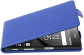 Cadorabo Hoesje geschikt voor Sony Xperia Z5 in KONINGSBLAUW - Beschermhoes in flip-design Case Cover van getextureerd imitatieleer