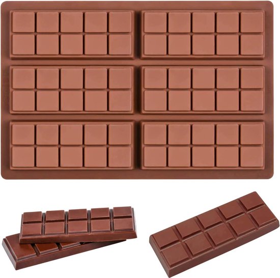 AVANA Moule à chocolat en silicone pour 6 plaques de chocolat, faites-le  vous-même,... | bol