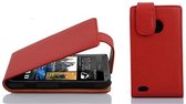 Cadorabo Hoesje voor HTC Desire 300 in INFERNO ROOD - Beschermhoes in flip-design Case Cover van getextureerd imitatieleer