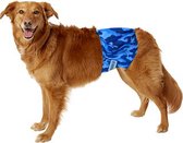 Hondenluier XXL - Camo blauw - Plasband - Voor grote reutjes - 76 tot 86 cm