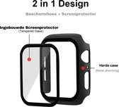 KM Deals - screenprotector geschikt voor Apple Watch Series 7/8 - 41mm - zwart
