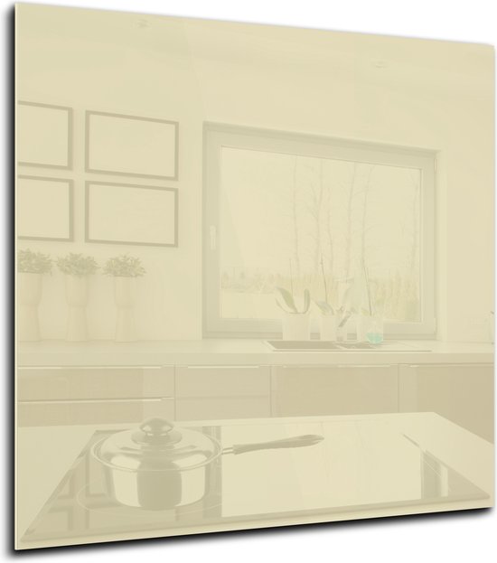 Achterwand spatscherm glas keuken 70x40 cm zwart