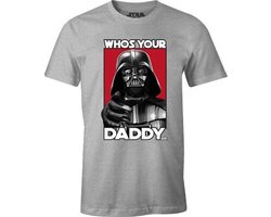 Star Wars - Grey Men's T-shirt - Who's your daddy? - S