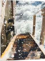 WallClassics - PVC Schuimplaat - Woeste Zee - 75x100 cm Foto op PVC Schuimplaat (Met Ophangsysteem)
