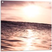 WallClassics - Tuinposter – Zee en Zon - 80x80 cm Foto op Tuinposter (wanddecoratie voor buiten en binnen)