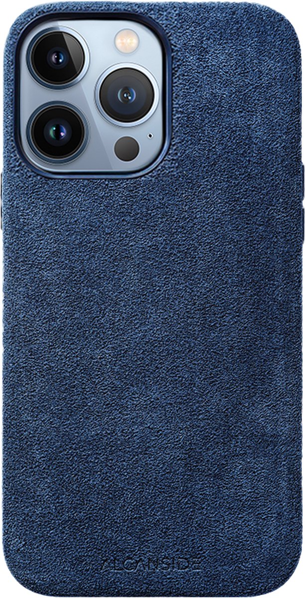 Alcanside Full Alcantara Backcover Hoesje - Geschikt voor iPhone 13 Pro Max - Ocean Blue