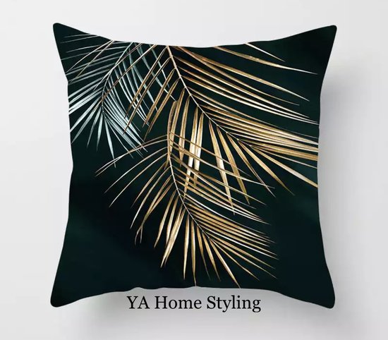 YA Home Styling - Sierkussen 45x45 cm - Zwart Goud Nature