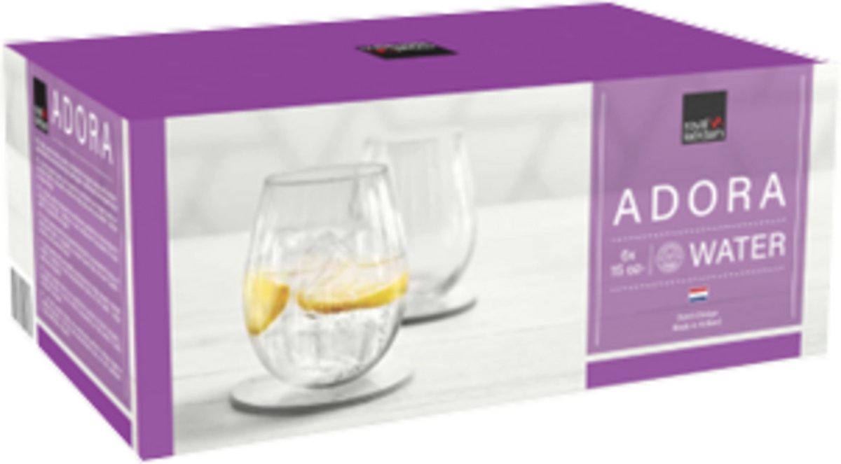 Royal Leerdam - Adora - Waterglazen - 6 stuks - 15 cl - Glazen - Waterglas