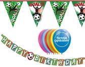 Versiering-set Goal Voetbal 3 delig - Vlaggenlijn - letterslinger - ballonnen verjaardag.