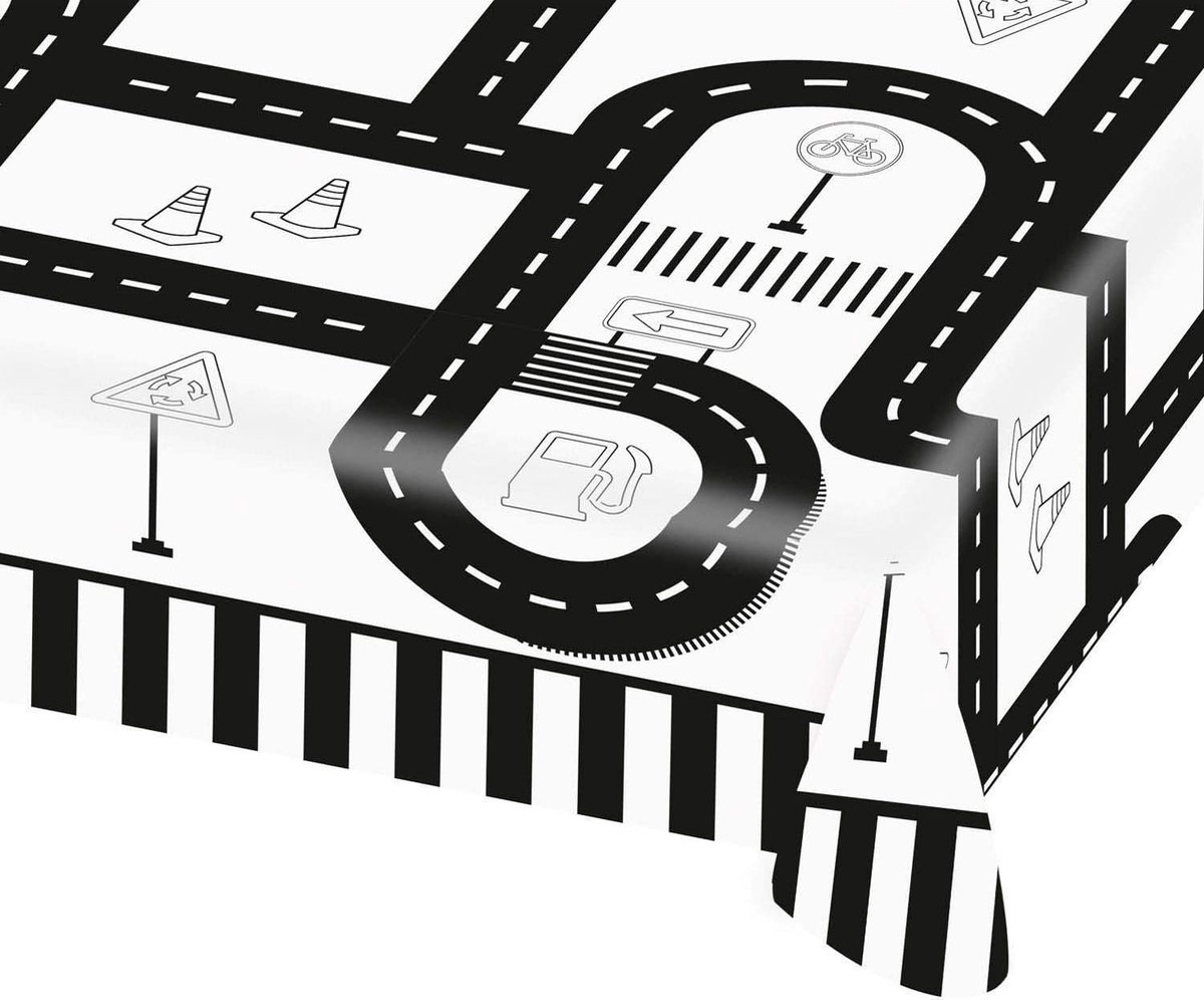 YSR - Tafelkleed On The Road, Papier, Afmeting 120 X 180 Cm, Kinderverjaardag