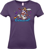 Dames T-shirt Carnavalluh | Carnaval | Carnavalskleding Dames Heren | Paars | maat XXL