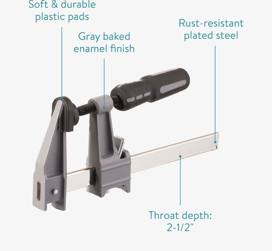 Presch Lijmklemmen 150mm en 300mm 4 st - Klemmen met 75kg klemkracht voor snelle bevestiging - Stabiel dankzij met koolstofstaal en glasvezel versterkte behuizing - Lijmklemmen Set met spreidfunctie