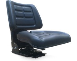 Universele Tractorstoel – Zwart – Vering - Verstelbaar - PVC
