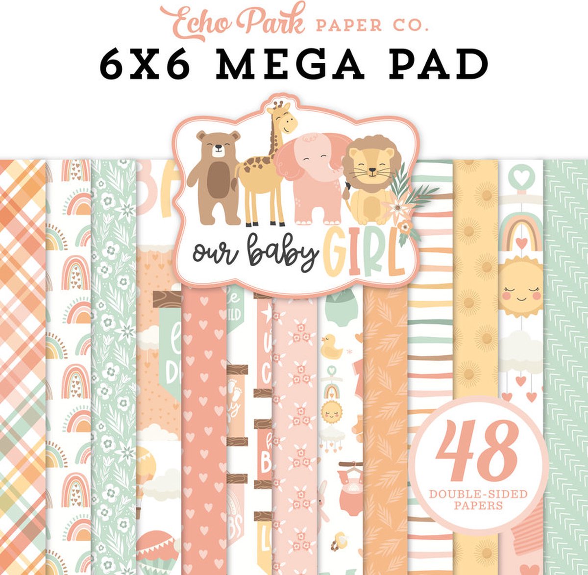 Echo Park - Our Baby Girl 6x6 Inch Cardmakers Mega Pad (OBA301031)