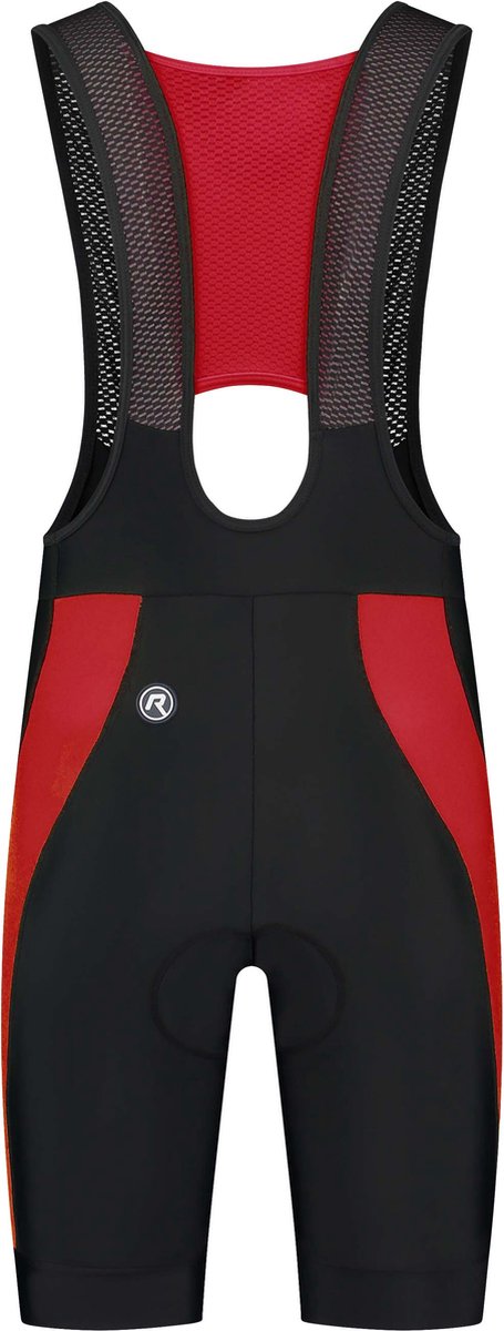 Rogelli Tyro II Korte Fietsbroek Met Bretels Heren Rood Zwart Maat XXL bol
