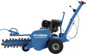 HYUNDAI sleuvengraver 15pk - 420cc 4-takt motor - 3 maaidieptes tot 600 mm - 60 m1 per uur - ‘dodemans’ motorstop veiligheidsschakelaar