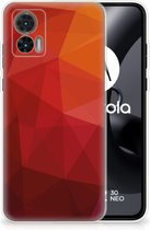 TPU Hoesje geschikt voor Motorola Edge 30 Neo Polygon Red