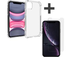 imoshion Shockproof Hoesje Inclusief Screenprotector Gehard Glas Geschikt voor iPhone 11 - Transparant