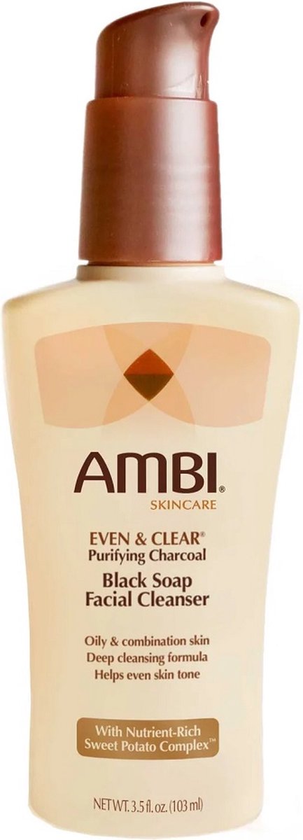 Ambi - Even & Clear Purifying Charcoal Black Soap Facial Cleanser