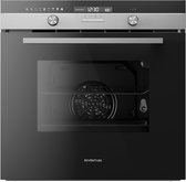Inventum IOM6170RK - Inbouw combi-oven - Multifunctioneel - Hetelucht - Grill - 70 liter - 60 cm hoog - Tot 250°C - Zwart/RVS
