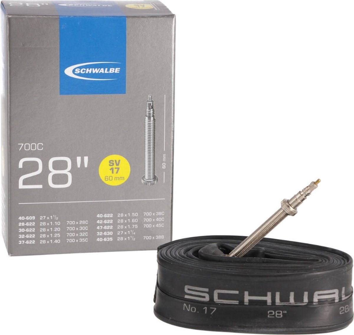 Schwalbe Binnenband SV17 28 inch x 1.10 1.75 Frans Ventiel 60mm