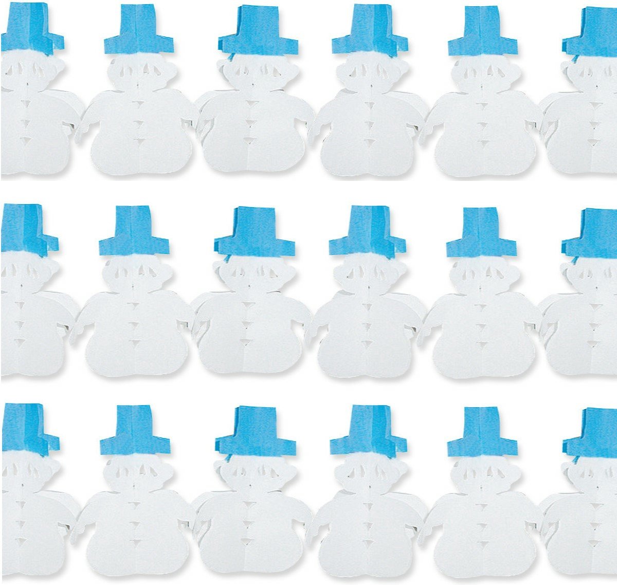 Set van 3x sneeuwpop versiering slinger -